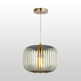Circulus Chrome Gray Ribbed Glass Indoor & Outdoor Best Pendant Light Circulus Chrome Gray Ribbed Glass Indoor & Outdoor Best Pendant Light