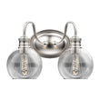 Clear Glass Bathroom Light Fixtures, Wall Mount, 2 - Head/3 - Head, E26 Base Brushed Nickel Finish, Vanity Lighting - LEDMyPlace Load image into Gallery viewer, Clear Glass Bathroom Light Fixtures, Wall Mount, 2 - Head/3 - Head, E26 Base Brushed Nickel Finish, Vanity Lighting - LEDMyPlace
