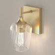 Clear Glass Shade Bathroom Light Fixtures, Bell Shape with Brass Gold Finish Vanity Lighting, E26 Base, UL Listed for Damp Location, Bathroom Wall Sconces - LEDMyPlace Load image into Gallery viewer, Clear Glass Shade Bathroom Light Fixtures, Bell Shape with Brass Gold Finish Vanity Lighting, E26 Base, UL Listed for Damp Location, Bathroom Wall Sconces - LEDMyPlace