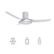 Daffodil 52 Inch 3 - Blade Flush Mount Best Smart Ceiling Fan With Led Light Kit And Remote - White/White - LEDMyPlace Load image into Gallery viewer, Daffodil 52 Inch 3 - Blade Flush Mount Best Smart Ceiling Fan With Led Light Kit And Remote - White/White - LEDMyPlace