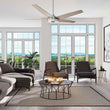 Explorer 52 In. Indoor/outdoor Best Smart Ceiling Fan with Dimmable Led Light, Remote Control, Works W/ Alexa/Google Home/Siri, Silver/light Wooden Pattern ( 5-Blade) Load image into Gallery viewer, Explorer 52 In. Indoor/outdoor Best Smart Ceiling Fan with Dimmable Led Light, Remote Control, Works W/ Alexa/Google Home/Siri, Silver/light Wooden Pattern ( 5-Blade)