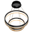 Double Circle Chandelier, 78W, 3000K, 1501 Lumens, Wooden + Matte Black Chandelier, Dimmable Pendant Fixture - LEDMyPlace Load image into Gallery viewer, Double Circle Chandelier, 78W, 3000K, 1501 Lumens, Wooden + Matte Black Chandelier, Dimmable Pendant Fixture - LEDMyPlace