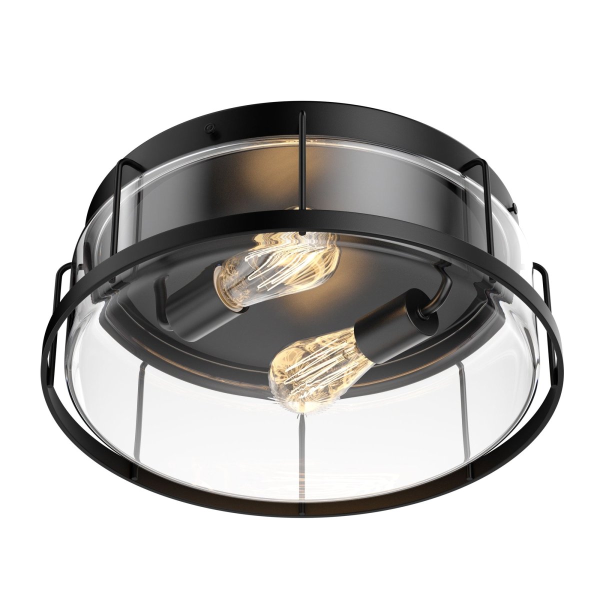 16-Inch Modern Drum Ceiling Light – 3-Light Semi-Flush Mount With Fabric Linen Shade, E26 Sockets For Living Room, Bedroom, Kitchen