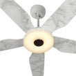 Explorer 52 In. 5 - Blade Outdoor Best Smart Ceiling Fan, White Marble Pattern with Dimmable Led Light, Remote Control, Alexa/google Home/Siri Compatible - LEDMyPlace Load image into Gallery viewer, Explorer 52 In. 5 - Blade Outdoor Best Smart Ceiling Fan, White Marble Pattern with Dimmable Led Light, Remote Control, Alexa/google Home/Siri Compatible - LEDMyPlace