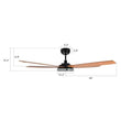 Explorer 52 In. Best Smart Ceiling Fan with Dimmable Led Light, Remote Control, Black/wood Grain Pattern, 5 - Blade W/ Alexa/Google Home Compatible - LEDMyPlace Load image into Gallery viewer, Explorer 52 In. Best Smart Ceiling Fan with Dimmable Led Light, Remote Control, Black/wood Grain Pattern, 5 - Blade W/ Alexa/Google Home Compatible - LEDMyPlace