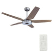 Explorer 52 In. Indoor/outdoor Best Smart Ceiling Fan with Dimmable Led Light, Remote Control, Works W/ Alexa/Google Home/Siri, Silver/light Wooden Pattern ( 5 - Blade) - LEDMyPlace Load image into Gallery viewer, Explorer 52 In. Indoor/outdoor Best Smart Ceiling Fan with Dimmable Led Light, Remote Control, Works W/ Alexa/Google Home/Siri, Silver/light Wooden Pattern ( 5 - Blade) - LEDMyPlace