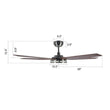 Explorer 56" (5 - Blade) Best Smart Ceiling Fan w/ LED Light & Remote, Silver/Wood Grain Pattern Finish, Alexa/Google Home/Siri Compatible - LEDMyPlace Load image into Gallery viewer, Explorer 56" (5 - Blade) Best Smart Ceiling Fan w/ LED Light & Remote, Silver/Wood Grain Pattern Finish, Alexa/Google Home/Siri Compatible - LEDMyPlace