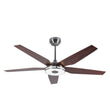 Explorer 56" (5 - Blade) Best Smart Ceiling Fan w/ LED Light & Remote, Silver/Wood Grain Pattern Finish, Alexa/Google Home/Siri Compatible - LEDMyPlace Load image into Gallery viewer, Explorer 56" (5 - Blade) Best Smart Ceiling Fan w/ LED Light & Remote, Silver/Wood Grain Pattern Finish, Alexa/Google Home/Siri Compatible - LEDMyPlace