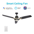 Exton 52'' Best Smart Ceiling Fan with wall control, Light Kit Included, Works with Google Assistant and Amazon Alexa,Siri Shortcut - LEDMyPlace Load image into Gallery viewer, Exton 52'' Best Smart Ceiling Fan with wall control, Light Kit Included, Works with Google Assistant and Amazon Alexa,Siri Shortcut - LEDMyPlace