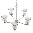 Flared Shape Chandelier Lighting Fixture with Clear Glass Shades, E26 Base, UL Listed for Damp Location, 3 Years Warranty - LEDMyPlace Load image into Gallery viewer, Flared Shape Chandelier Lighting Fixture with Clear Glass Shades, E26 Base, UL Listed for Damp Location, 3 Years Warranty - LEDMyPlace