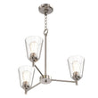 Flared Shape Chandelier Lighting Fixture with Clear Glass Shades, E26 Base, UL Listed for Damp Location, 3 Years Warranty - LEDMyPlace Load image into Gallery viewer, Flared Shape Chandelier Lighting Fixture with Clear Glass Shades, E26 Base, UL Listed for Damp Location, 3 Years Warranty - LEDMyPlace