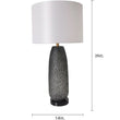 Flores Petals Textured Cylinder Glass Best Table Lamp 29" - Smoke Gray/Light Gray - LEDMyPlace Load image into Gallery viewer, Flores Petals Textured Cylinder Glass Best Table Lamp 29" - Smoke Gray/Light Gray - LEDMyPlace