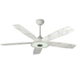 Striker 52 in. 5-Blade Best Smart Ceiling Fan with Dimmable LED Light, White/Marble Pattern, Works w/ Remote Control/Alexa/Google Home/Siri Load image into Gallery viewer, Striker 52 in. 5-Blade Best Smart Ceiling Fan with Dimmable LED Light, White/Marble Pattern, Works w/ Remote Control/Alexa/Google Home/Siri