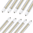 T8 8ft LED Tube/Bulb - 48w/40w/36w/32w Wattage Adjustable, 130lm/w, 3000k/4000k/5000k/6500k CCT Changeable, Clear, FA8 Single Pin, Double End Power - Ballast Bypass Load image into Gallery viewer, T8 8ft LED Tube/Bulb - 48w/40w/36w/32w Wattage Adjustable, 130lm/w, 3000k/4000k/5000k/6500k CCT Changeable, Clear, FA8 Single Pin, Double End Power - Ballast Bypass