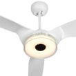Icebreaker 56 in. (3 - Blade) Modern White Best Ceiling Fan w/ Remote & Dimmable LED Light, Works w/ Alexa/Google Home/Siri - LEDMyPlace Load image into Gallery viewer, Icebreaker 56 in. (3 - Blade) Modern White Best Ceiling Fan w/ Remote & Dimmable LED Light, Works w/ Alexa/Google Home/Siri - LEDMyPlace