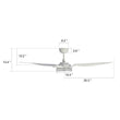 Icebreaker 56 in. (3 - Blade) Modern White Best Ceiling Fan w/ Remote & Dimmable LED Light, Works w/ Alexa/Google Home/Siri - LEDMyPlace Load image into Gallery viewer, Icebreaker 56 in. (3 - Blade) Modern White Best Ceiling Fan w/ Remote & Dimmable LED Light, Works w/ Alexa/Google Home/Siri - LEDMyPlace