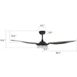 Icebreaker 56 in. Best Ceiling Fan with Lights and Remote Control(Set of 2), Black Finish, Works w/ Alexa/Google Home/Siri (3 - Blade) - LEDMyPlace Load image into Gallery viewer, Icebreaker 56 in. Best Ceiling Fan with Lights and Remote Control(Set of 2), Black Finish, Works w/ Alexa/Google Home/Siri (3 - Blade) - LEDMyPlace