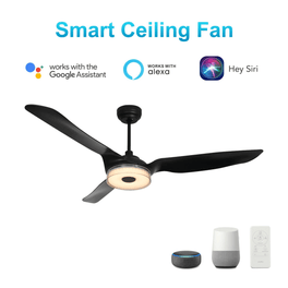Icebreaker 56 in. Best Ceiling Fan with Lights and Remote Control(Set of 2), Black Finish, Works w/ Alexa/Google Home/Siri (3-Blade) Icebreaker 56 in. Best Ceiling Fan with Lights and Remote Control(Set of 2), Black Finish, Works w/ Alexa/Google Home/Siri (3-Blade)