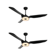 Icebreaker 56 in. Best Ceiling Fan with Lights and Remote Control(Set of 2), Black Finish, Works w/ Alexa/Google Home/Siri (3 - Blade) - LEDMyPlace Load image into Gallery viewer, Icebreaker 56 in. Best Ceiling Fan with Lights and Remote Control(Set of 2), Black Finish, Works w/ Alexa/Google Home/Siri (3 - Blade) - LEDMyPlace