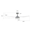 Icebreaker 56 in. LED Best Smart Ceiling Fan with Remote (3 - Blade) Silver Finish (Voice Control) w/ Alexa/Google Home/Siri - LEDMyPlace Load image into Gallery viewer, Icebreaker 56 in. LED Best Smart Ceiling Fan with Remote (3 - Blade) Silver Finish (Voice Control) w/ Alexa/Google Home/Siri - LEDMyPlace