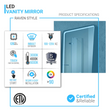 led-lighted-shelf-mirror-touch-switch-defogger-and-cct-remembrance-raven-style Load image into Gallery viewer, led-lighted-shelf-mirror-touch-switch-defogger-and-cct-remembrance-raven-style