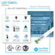 Hybrid T8 4ft LED Tube/Bulb - Glass 18W 2400 Lumens 4000K Frosted, Single End/Double End Power - Ballast Compatible or Bypass (Check Compatibility List) Load image into Gallery viewer, Hybrid T8 4ft LED Tube/Bulb - Glass 18W 2400 Lumens 4000K Frosted, Single End/Double End Power - Ballast Compatible or Bypass (Check Compatibility List)
