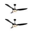 Icebreaker 56 in. Best Ceiling Fan with Lights and Remote Control(Set of 2), Black Finish, Works w/ Alexa/Google Home/Siri (3-Blade) Load image into Gallery viewer, Icebreaker 56 in. Best Ceiling Fan with Lights and Remote Control(Set of 2), Black Finish, Works w/ Alexa/Google Home/Siri (3-Blade)