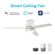 Ranger 52 In. 3-Blade Led Indoor White Best Smart Ceiling Fan with Led Light Kit, Best Smart Wall Switch, Alexa/Google Home/Siri Compatible Load image into Gallery viewer, Ranger 52 In. 3-Blade Led Indoor White Best Smart Ceiling Fan with Led Light Kit, Best Smart Wall Switch, Alexa/Google Home/Siri Compatible