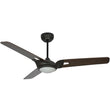 Innovator 52" 3 Blade Best Smart LED Ceiling Fan with Remote Control, Black/Dark Wood Pattern Finish, Works w/ Alexa/Google Home/Siri - LEDMyPlace Load image into Gallery viewer, Innovator 52" 3 Blade Best Smart LED Ceiling Fan with Remote Control, Black/Dark Wood Pattern Finish, Works w/ Alexa/Google Home/Siri - LEDMyPlace