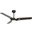 Innovator 52" 3 Blade Best Smart LED Ceiling Fan with Remote Control, Black/Dark Wood Pattern Finish, Works w/ Alexa/Google Home/Siri - LEDMyPlace Load image into Gallery viewer, Innovator 52" 3 Blade Best Smart LED Ceiling Fan with Remote Control, Black/Dark Wood Pattern Finish, Works w/ Alexa/Google Home/Siri - LEDMyPlace