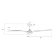 Innovator 52 in. Indoor/Outdoor Best Smart Ceiling Fan w/ LED Light, White/Marble Pattern Finish, Works w/ Alexa/Google Home/Siri - LEDMyPlace Load image into Gallery viewer, Innovator 52 in. Indoor/Outdoor Best Smart Ceiling Fan w/ LED Light, White/Marble Pattern Finish, Works w/ Alexa/Google Home/Siri - LEDMyPlace