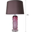 Jacinto Sculpted Translucent Glass Accent Best Table Lamp 27" - Rouge Pink/Chocolate Brown - LEDMyPlace Load image into Gallery viewer, Jacinto Sculpted Translucent Glass Accent Best Table Lamp 27" - Rouge Pink/Chocolate Brown - LEDMyPlace