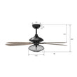Karson 52 Inch 5 - Blade Best Ceiling Fan With Light & Remote - Black/Wood (Reversible Blades) - LEDMyPlace Load image into Gallery viewer, Karson 52 Inch 5 - Blade Best Ceiling Fan With Light & Remote - Black/Wood (Reversible Blades) - LEDMyPlace