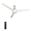 KENDRICK 52 inch 3 - Blade Best Ceiling Fan with LED Light Kit & Remote Control - White/White - LEDMyPlace Load image into Gallery viewer, KENDRICK 52 inch 3 - Blade Best Ceiling Fan with LED Light Kit & Remote Control - White/White - LEDMyPlace