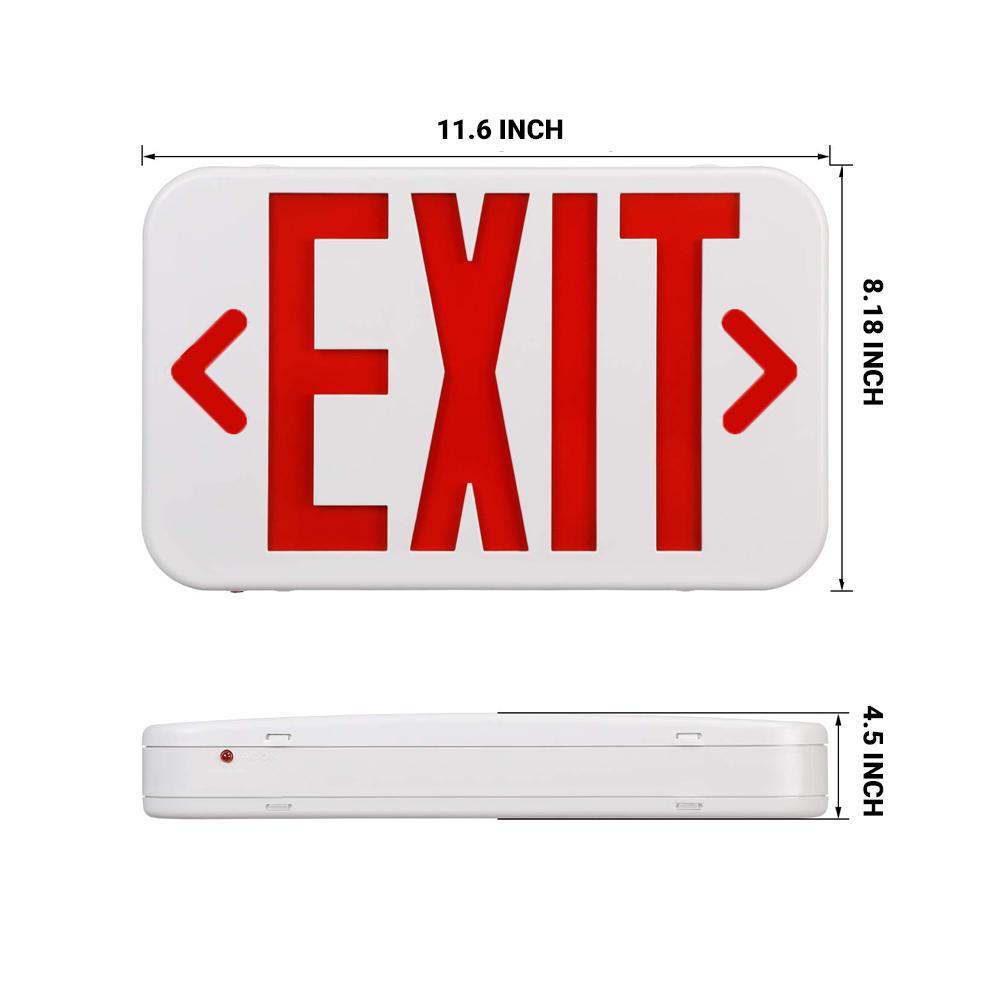 アルミニウム LED EXIT サイン LED Exit Sign with Battery Backup, Double Face, 4W, AC120-277V