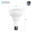 LED Light Bulbs BR30 9 Watt 3000K 650 Lumens 120V Dimmable E26 Base Damp Location LED Indoor Recessed Flood Light - LEDMyPlace Load image into Gallery viewer, LED Light Bulbs BR30 9 Watt 3000K 650 Lumens 120V Dimmable E26 Base Damp Location LED Indoor Recessed Flood Light - LEDMyPlace