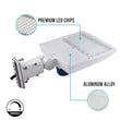 LED Pole Light with Dusk to Dawn Photocell, 150W/120W/100W Wattage Adjustable, 5700K, Universal Mount (Adjustable Slip Fitter + Wall Mount), White, IP65 Waterproof, AC120 - 277V, Gen14B, LED Parking Lot Lights - Outdoor Commercial Area Street Lighting - LEDMyPlace Load image into Gallery viewer, LED Pole Light with Dusk to Dawn Photocell, 150W/120W/100W Wattage Adjustable, 5700K, Universal Mount (Adjustable Slip Fitter + Wall Mount), White, IP65 Waterproof, AC120 - 277V, Gen14B, LED Parking Lot Lights - Outdoor Commercial Area Street Lighting - LEDMyPlace