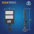 LED Pole Lights Outdoor, 300W/240W/200W Wattage Adjustable, 5700K, 133 LM/W, Universal Mount (Adjustable Slip Fitter + Wall Mount), Bronze, IP65 Waterproof, AC120 - 277V, LED Parking Lot Lights - Commercial Area Street Security Lights - LEDMyPlace Load image into Gallery viewer, LED Pole Lights Outdoor, 300W/240W/200W Wattage Adjustable, 5700K, 133 LM/W, Universal Mount (Adjustable Slip Fitter + Wall Mount), Bronze, IP65 Waterproof, AC120 - 277V, LED Parking Lot Lights - Commercial Area Street Security Lights - LEDMyPlace