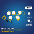 LED String Work Lights With Cage, 65W 5000K, 50ft, 8000LM , IP65, 5 Lights Per Bunch, Linkable, for Construction Sites, Renovation, Mine Cave, Hanging String Lights - LEDMyPlace Load image into Gallery viewer, LED String Work Lights With Cage, 65W 5000K, 50ft, 8000LM , IP65, 5 Lights Per Bunch, Linkable, for Construction Sites, Renovation, Mine Cave, Hanging String Lights - LEDMyPlace