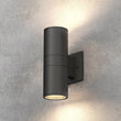 LED Up & Down Lights Outdoor, Cylinder, 12WX2, AC100 - 277V, 80 - 90 Lm/W, IP65, Light Bronze Finish, Double Side - LEDMyPlace Load image into Gallery viewer, LED Up & Down Lights Outdoor, Cylinder, 12WX2, AC100 - 277V, 80 - 90 Lm/W, IP65, Light Bronze Finish, Double Side - LEDMyPlace