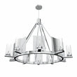 12-Light Ring Chandelier Ceiling Light in Chrome Finish with Clear Glass, Diam 50" Height 39", 120V, Bulb Type B10, Socket Type E12, Max wattage Per Socket 60W Load image into Gallery viewer, 12-Light Ring Chandelier Ceiling Light in Chrome Finish with Clear Glass, Diam 50" Height 39", 120V, Bulb Type B10, Socket Type E12, Max wattage Per Socket 60W
