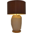 Lola Big Sculpted Glass Best Table Lamp 30" - Spiced Apricot/Chocolate Brown - LEDMyPlace Load image into Gallery viewer, Lola Big Sculpted Glass Best Table Lamp 30" - Spiced Apricot/Chocolate Brown - LEDMyPlace