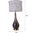 Lola Big Translucent Smoke Gray Ombre Glass Best Table Lamp 30" - Smoke Gray Ombre/Silver Yarn Shade (Set of 2) - LEDMyPlace Load image into Gallery viewer, Lola Big Translucent Smoke Gray Ombre Glass Best Table Lamp 30" - Smoke Gray Ombre/Silver Yarn Shade (Set of 2) - LEDMyPlace