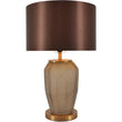 Lola Sculpted Glass Best Table Lamp 23" - Spiced Apricot/Chocolate Brown - LEDMyPlace Load image into Gallery viewer, Lola Sculpted Glass Best Table Lamp 23" - Spiced Apricot/Chocolate Brown - LEDMyPlace