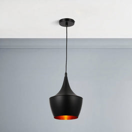 Matte Black Pendant Light Fixture, Gourd style, E26 Base, Steel Body, UL Listed Matte Black Pendant Light Fixture, Gourd style, E26 Base, Steel Body, UL Listed