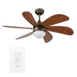 Minimus 38 - inch Indoor Best Smart Ceiling Fan with Light Kit & Wall Control, Works with Alexa/Google Home/Siri - LEDMyPlace Load image into Gallery viewer, Minimus 38 - inch Indoor Best Smart Ceiling Fan with Light Kit & Wall Control, Works with Alexa/Google Home/Siri - LEDMyPlace