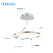 Modern Circular Ceiling Lights, 28W, 3000K (Warm white), 1400LM, Dimmable, Aluminum Body Finish, 3 Year Warranty - LEDMyPlace Load image into Gallery viewer, Modern Circular Ceiling Lights, 28W, 3000K (Warm white), 1400LM, Dimmable, Aluminum Body Finish, 3 Year Warranty - LEDMyPlace