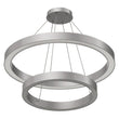 Modern - Double Ring Chandelier With Unique Shade, 115W, 3000K, 5750LM, Dimmable, Pendant Mounting, Aluminum Body Finish - LEDMyPlace Load image into Gallery viewer, Modern - Double Ring Chandelier With Unique Shade, 115W, 3000K, 5750LM, Dimmable, Pendant Mounting, Aluminum Body Finish - LEDMyPlace
