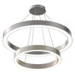 Modern - Double Ring Chandelier With Unique Shade, 115W, 3000K, 5750LM, Dimmable, Pendant Mounting, Aluminum Body Finish - LEDMyPlace Load image into Gallery viewer, Modern - Double Ring Chandelier With Unique Shade, 115W, 3000K, 5750LM, Dimmable, Pendant Mounting, Aluminum Body Finish - LEDMyPlace