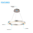 Modern Round Chandeliers with unique design Shade, 49W, 3000K, 2450LM, Dimmable, Pendant Mounting, CRI: 80+, Aluminum Body Finish - LEDMyPlace Load image into Gallery viewer, Modern Round Chandeliers with unique design Shade, 49W, 3000K, 2450LM, Dimmable, Pendant Mounting, CRI: 80+, Aluminum Body Finish - LEDMyPlace